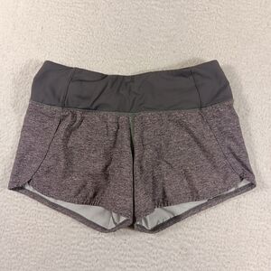Lululemon Shorts Womens 4 Gray Run Times Short II 3.5" Inseam Lined Gym